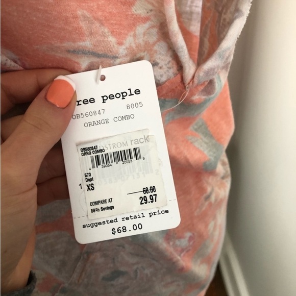 NWT - We The Free Women’s Lightweight Soft Tank Tops (Orange Combo / XS) - Picture 3 of 5